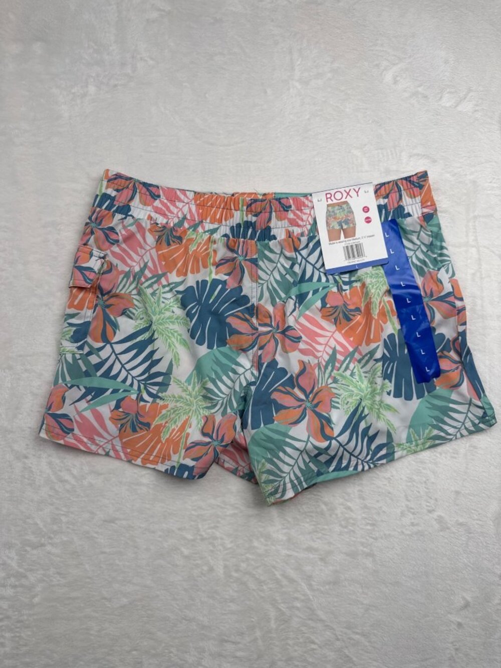 Roxy Womens Tropic Multi Floral Print Shorts UPF 50+ Size L New With Defects - Picture 6 of 9
